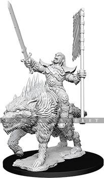 Pathfinder Deep Cuts Unpainted Miniatures: Orc on Dire Wolf