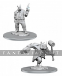 Magic the Gathering Unpainted Miniatures: Freelance Muscle and Rhox Pummeler (2)