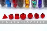 10mm Mini Metal Dice Set Red