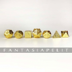 10mm Mini Metal Dice Set Gold