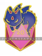 Lista-1- Quest's Reward Fine Art Pins: Dragon with D20